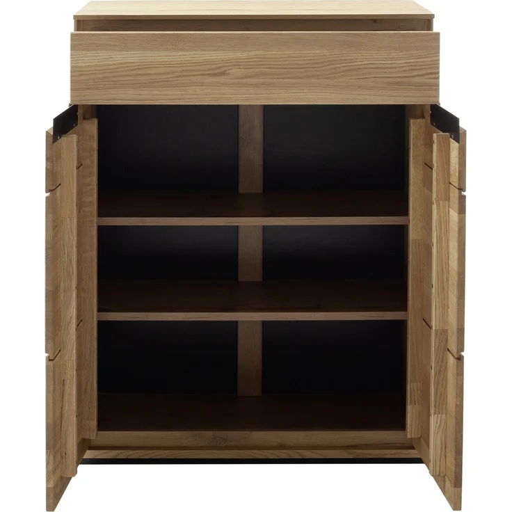 Garderoben-Set >ARAYA< (5-teilig) in Eiche teilmassiv - 227x195x40,5 (BxHxT) – Bild 7