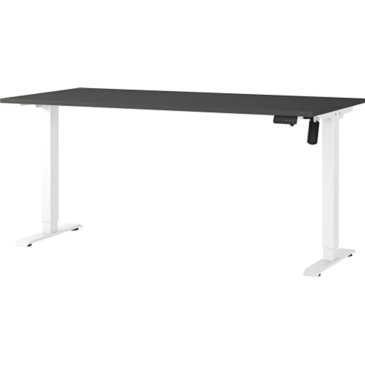 Germania Schreibtisch 8024-569, in Graphit/Weiß, elektr. höhenverstellbar, 160 x 119 x 80 cm (BxHxT) – Bild 2