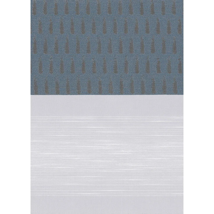 Lysel - Ösenschal Matrio #1W in den Maßen (B x H): 144x245 cm in Blaugrau/blau – Bild 4