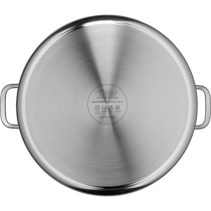 Silit Gemüse- Suppentopf Induktion 28cm, Glasdeckel, Topf hoch 12l, Edelstahl poliert, unbeschichtet, backofengeeignet – Bild 2
