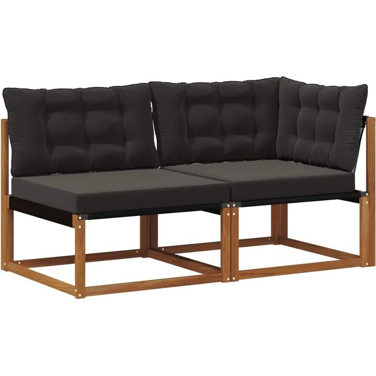 vidaXL Outdoor Mittel- und Ecksofa 7 stk. 2-Sitzer Massivholz Akazie 900651 – Bild 2
