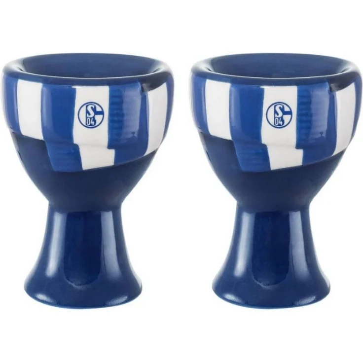 FC Schalke 04 Eierbecher FC Schalke 04 Eierbecher-Set Schal – Bild 1
