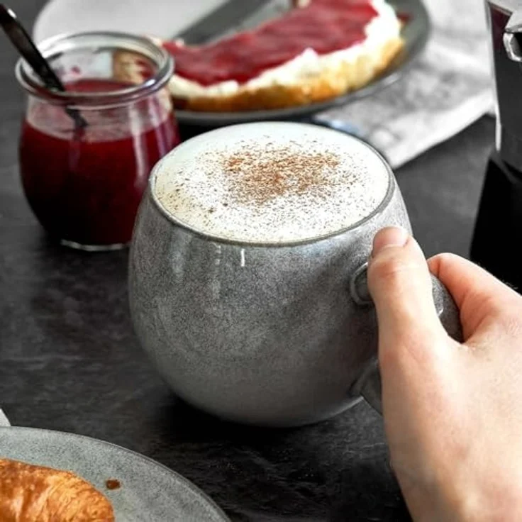 Springlane Geschirr-Set Misty Cliff, Steingut, in verschiedenen Ausführungen und Sets, Steingut, robust, kratzfest, 2er-Set Tasse – Bild 5