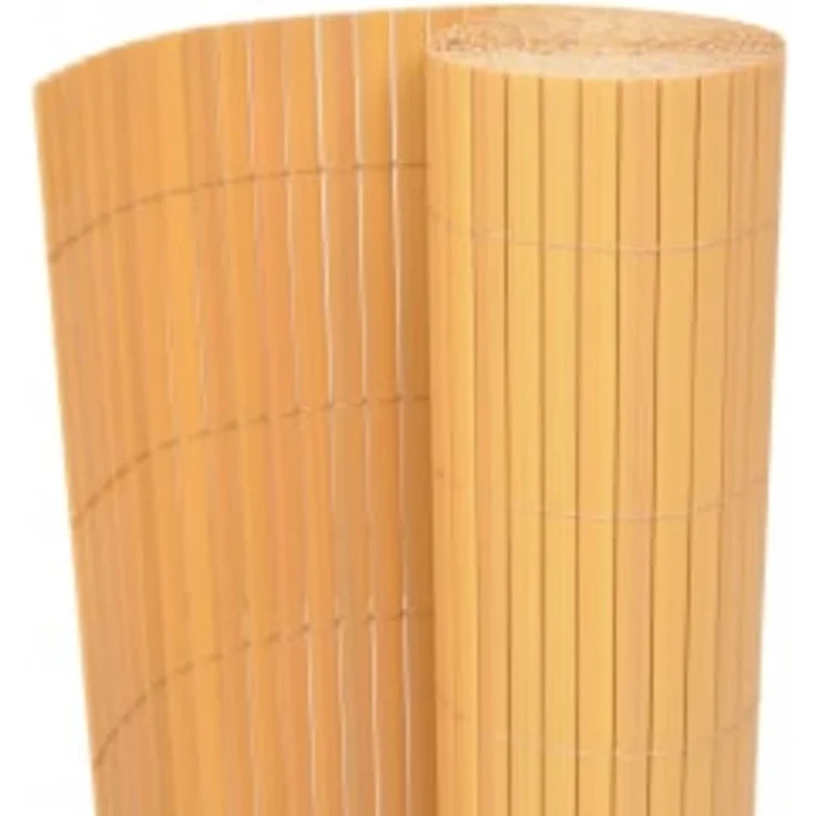 vidaXL Gartenzaun Doppelseitig 110x500 cm Gelb 317163 – Bild 2