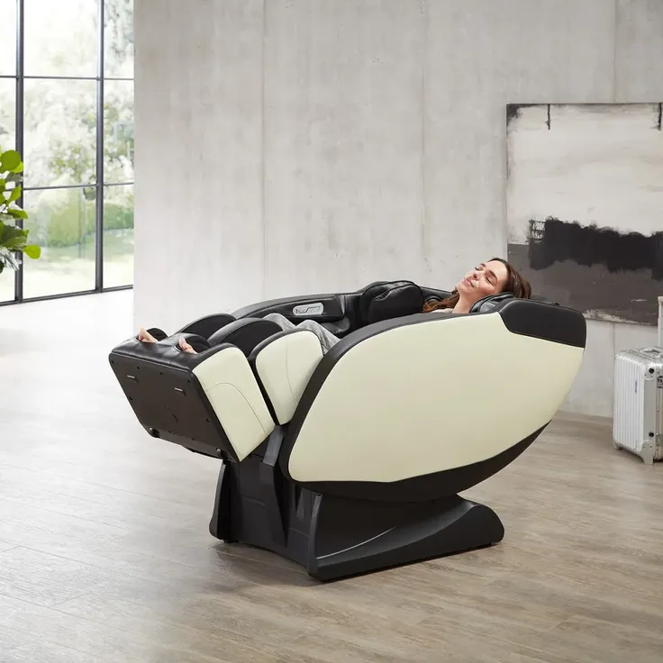 Welcon 'Prestige II' Massagesessel, Kunstleder in schwarz/weiß