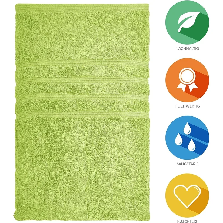 Lavea Badetuch Bali Duschtuch 100x150 cm Duschtuch 70x140 cm, Weiches Bio-Baumwollfrottee (1-St), Handtuch, GOTS-zertifiziert, extra saugstark mit 500g/m² – Bild 2