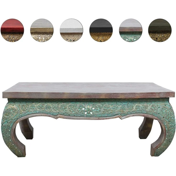 Oriental Galerie Opiumtisch Couchtisch Opiumtisch 1m x 50 Antik verschiedene Farben Variante – Bild 2