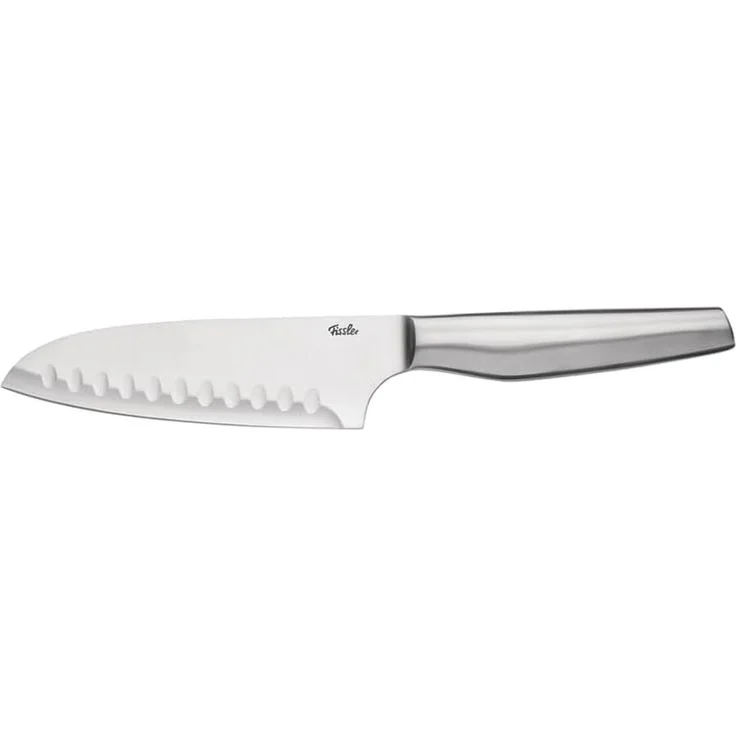 Fissler Santokumesser Essential, breite Klinge, Halbkropf, leicht gebogenes Klingenprofil, Kullen – Bild 1
