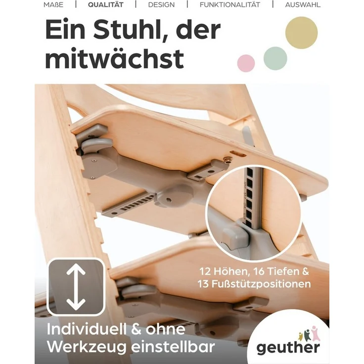 Geuther Kinderstuhl Kinderhochstuhl NALA mit Tisch – Bild 2