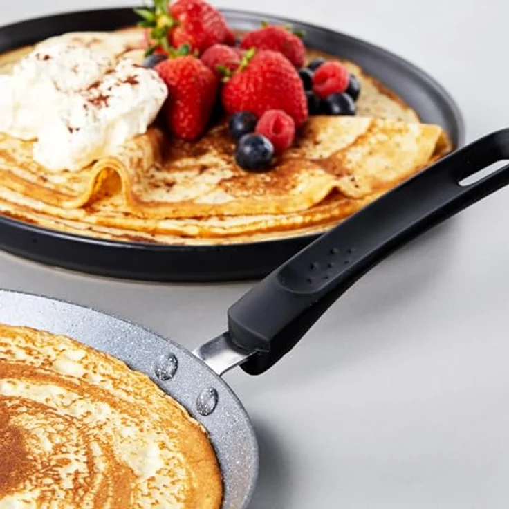 Russell Hobbs RH02852EU7 Metallic Marble 25 cm Crêpe-Pfanne - Antihaft-Pfannkuchenpfanne, flache Omelett-/Eierpfanne, Induktionsherd geeignet, weicher Griff, Kochgeschirr aus geschmiedetem Aluminium – Bild 5