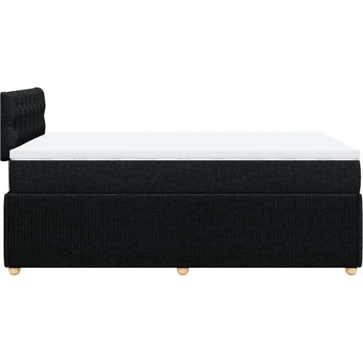 vidaXL Boxspringbett mit Matratze Schwarz 120x200 cm Stoff 3289732 – Bild 7