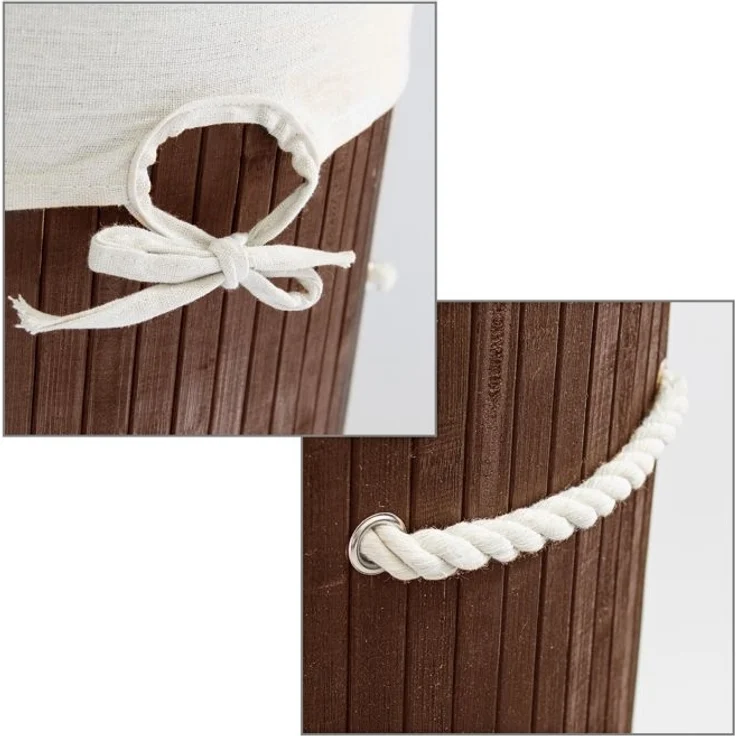 Wäschekorb Bambus rund – Bild 7