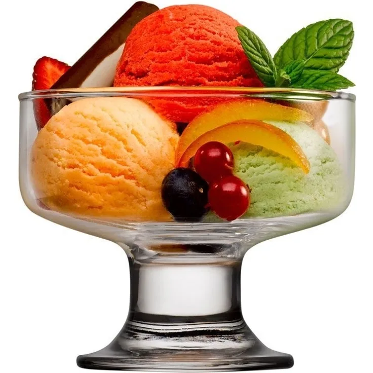 Eisschale / Dessertschale auf Fuß - Ice Ville - 6 Stück