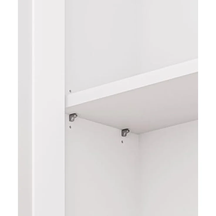 Yorbay Hängeschrank Badezimmerschrank mit Rattanfront (57 x 60 x 22 cm) Weißer Wandschrank mit Doppeltüren & verstellbarem Einlegeboden – Bild 7