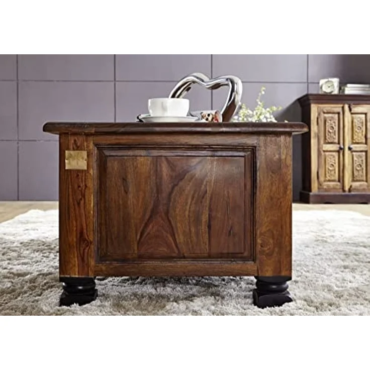 Couchtisch Sheesham 115 x 60 x 45 braun lackiert NEW BOSTON #204 – Bild 4