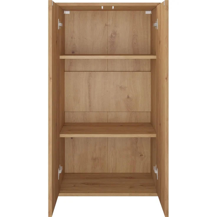 Bellamio 'Ais' Mehrzweckschrank, Eichenoptik, 110x33x60 cm, kleiner Aktenschrank mit 3 Fächern, Hängeschrank mit Push-to-open – Bild 10