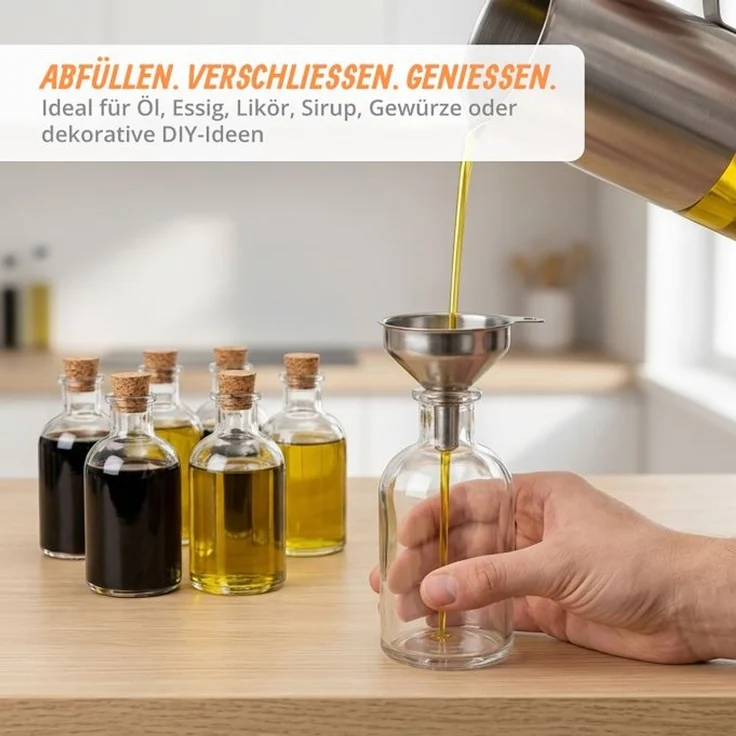 Relaxdays Glasflaschen mit Korken 8er Set – Bild 2