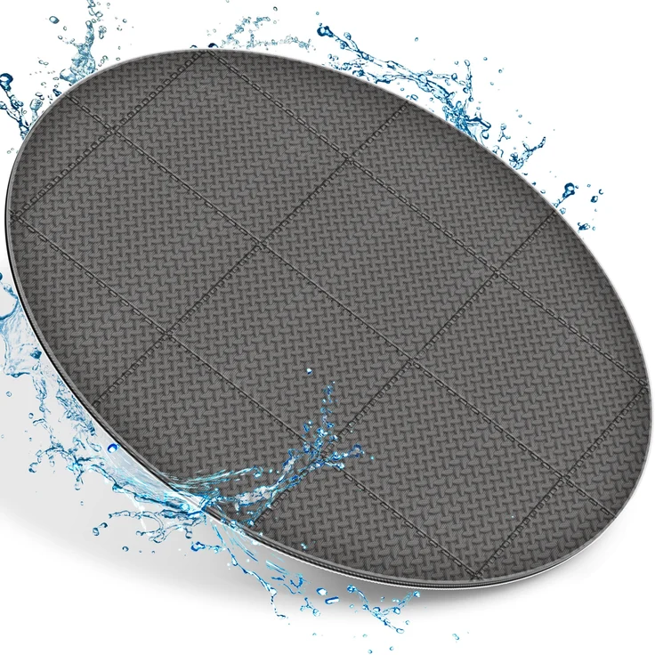 tillvex® Whirlpool Unterlage rund Grau 196 cm | Bodenmatte Poolunterlage Matte für Outdoor Whirlpools | Thermo Bodenschutzmatte Pool Untergrund | Bodenschutz Bodenplatte schützt & isoliert – Bild 6