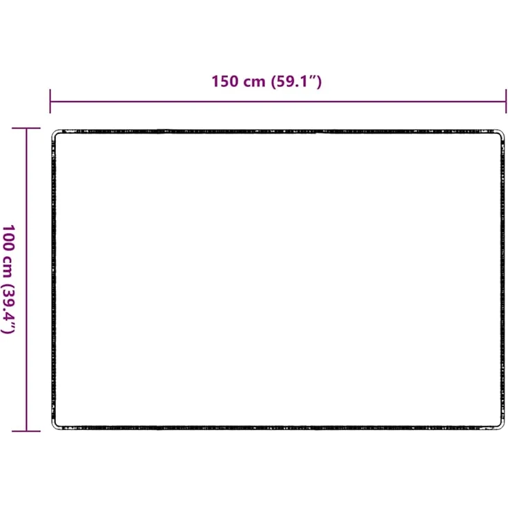 vidaXL Teppichläufer Hellgrau 100 x 150 cm 100% Polypropylen 42011379 – Bild 8