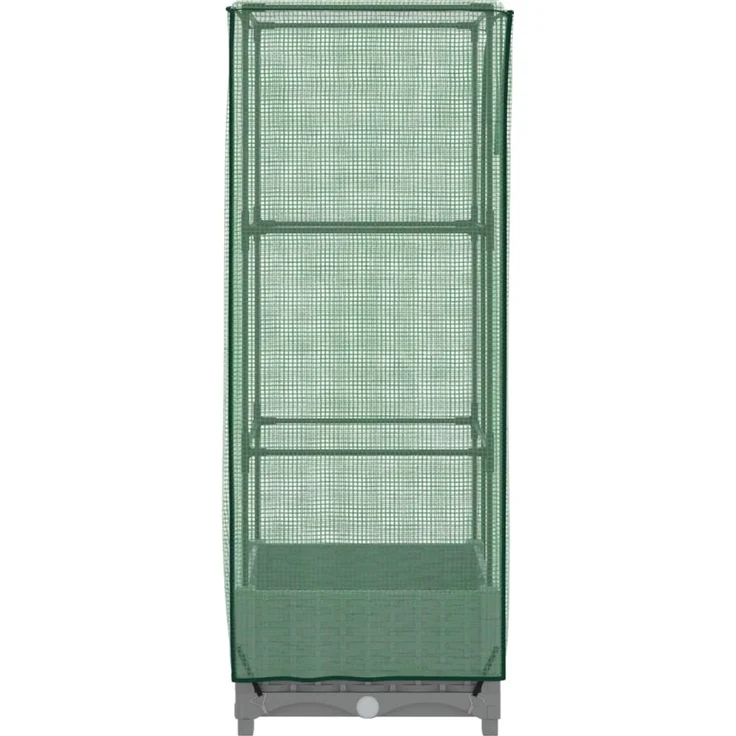 vidaXL Hochbeet mit Gewächshaus-Aufsatz Rattan-Optik 40x40x123 cm 4015851 – Bild 5