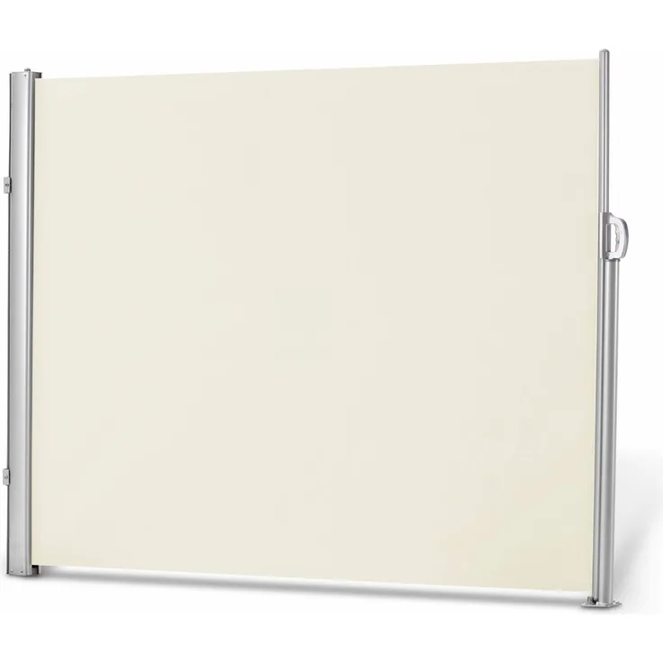 Leco Seitenmarkise, ausziehbar, Aluminium-Stahlrohr-Mix, natur, 160 x 300 cm