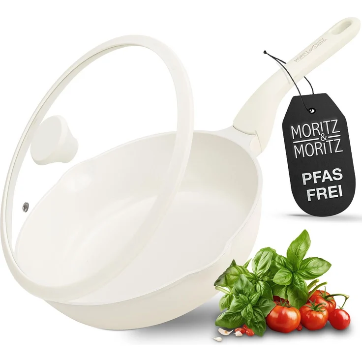 Moritz & Moritz Multipfanne mit Deckel, Aluminium Creme, Ø 26 cm – Bild 1