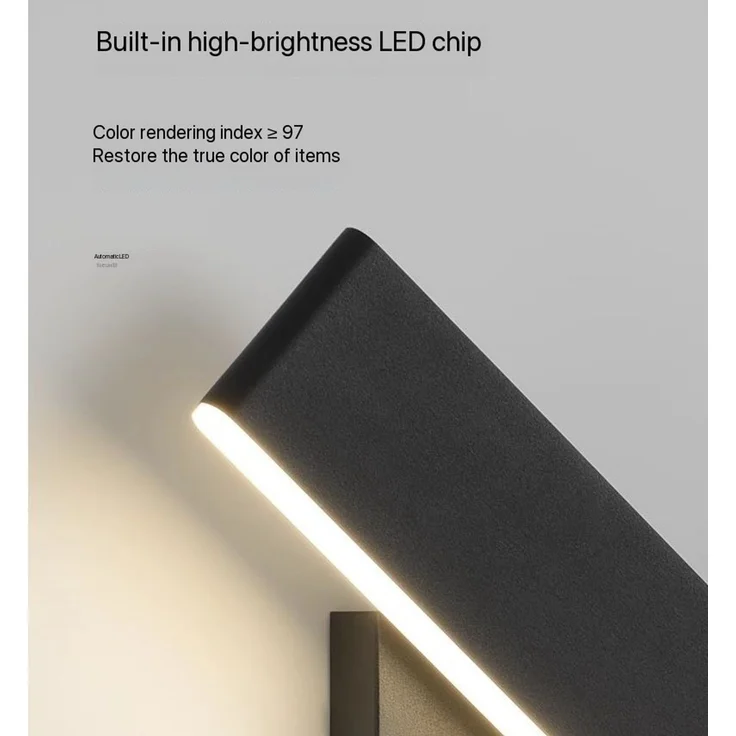ABC Nachttischlampe / Leselampe, drehbar, schwarz, für Schlafzimmer und Wohnzimmer – Bild 2