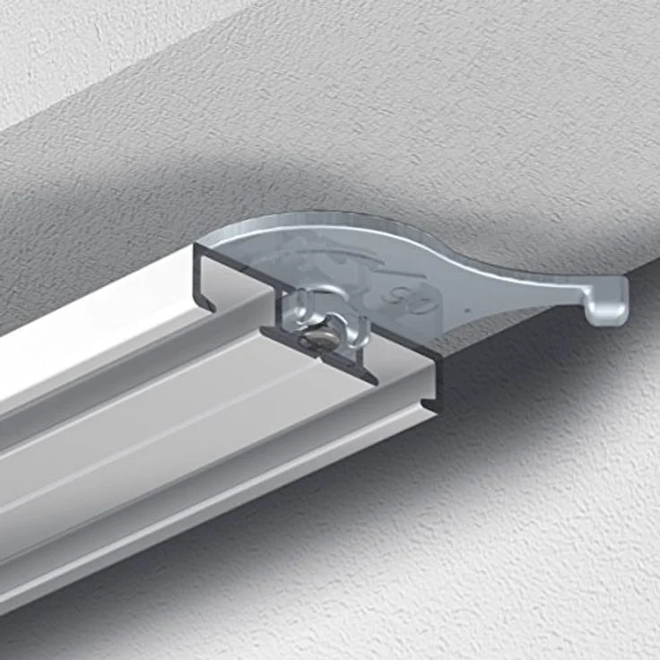 Garduna Vorhangschiene Wendeschiene, Aluminium, 1 oder 2-läufig, Aluminium – Bild 4