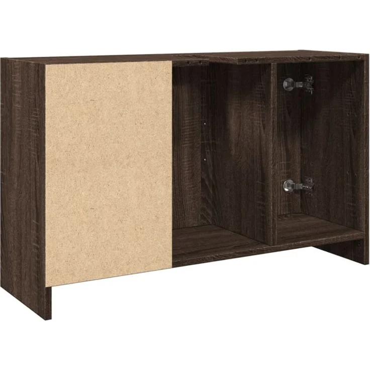 vidaXL Waschbeckenunterschrank Braun Eichen-Optik 90x29x55 cm 848128 – Bild 8