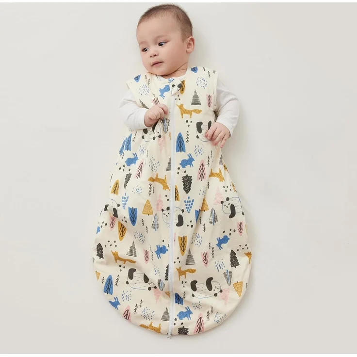 Duomiaomiao Baby-Schlafsack, 1,5 Tog, 100 % Baumwolle, für vier Jahreszeiten, tragbar, atmungsaktiv, bequem – Bild 7