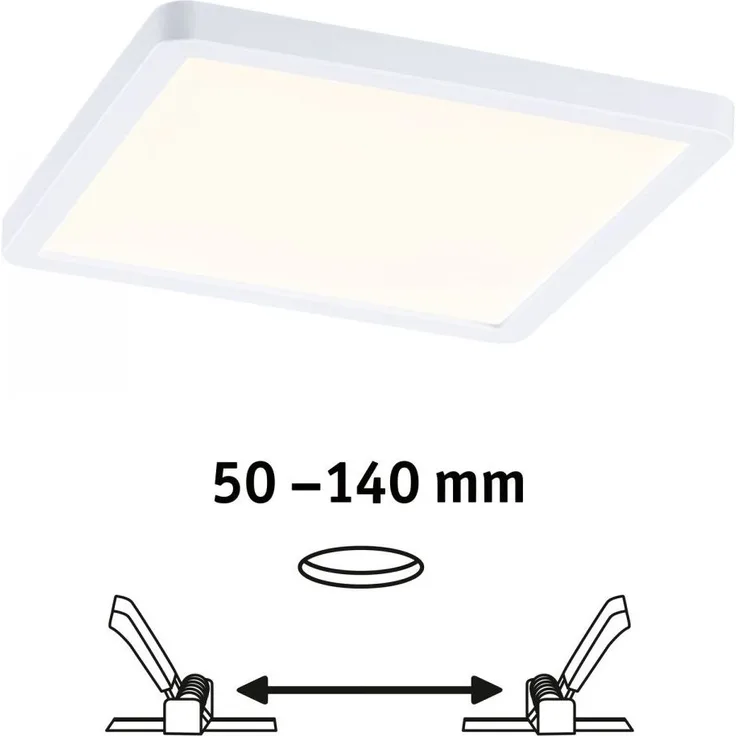 Paulmann No. 93040 LED Einbaupanel Areo VariFit IP44 eckig 175mm Weiß 3000K