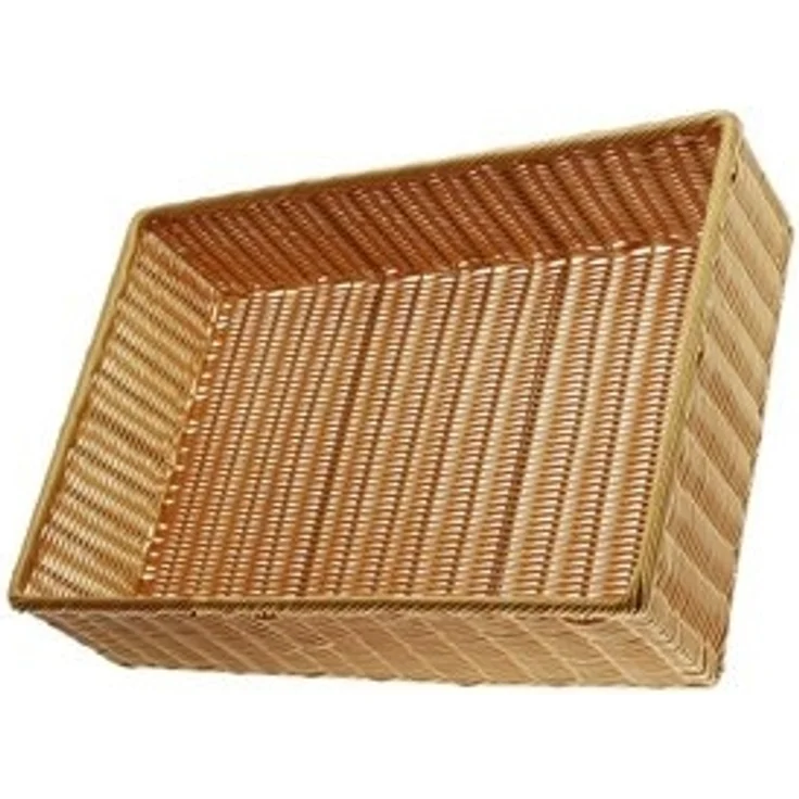 Dekoleidenschaft Regalkorb Auslagekorb aus Polyrattan, Schrankkorb, Aufbewahrungskorb, Brotkorb, Flechtkorb, Buffetkorb abwaschbar, Obstkorb, Servierkorb, Verkaufskorb – Bild 6