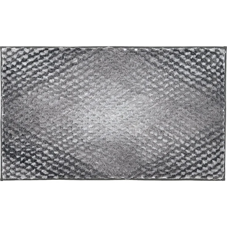 Kleine Wolke Badematte Cory, Höhe 24 mm, rutschhemmend beschichtet, fußbodenheizungsgeeignet, Polyester, quadratisch, Badteppich, modischer Farbverlauf, Hoch-Tief Effekt, waschbar – Bild 2