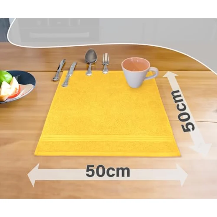 Lashuma Geschirrtuch Premium, (Spar-Set, 4-tlg, Küchenhandtücher 50x50 cm), kleine Frottee Handtücher für Küche, Bad, Garten, Camping – Bild 9
