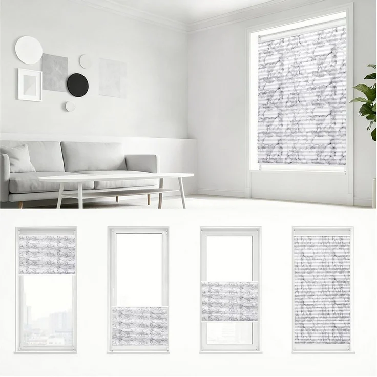Sekey Plissee Plissee ohne Bohren Lichtschutz Rollo Klemmfix für Fenster & Tür – Bild 1