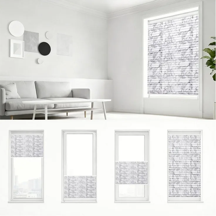 Sekey Plissee Plissee ohne Bohren Lichtschutz Rollo Klemmfix für Fenster & Tür