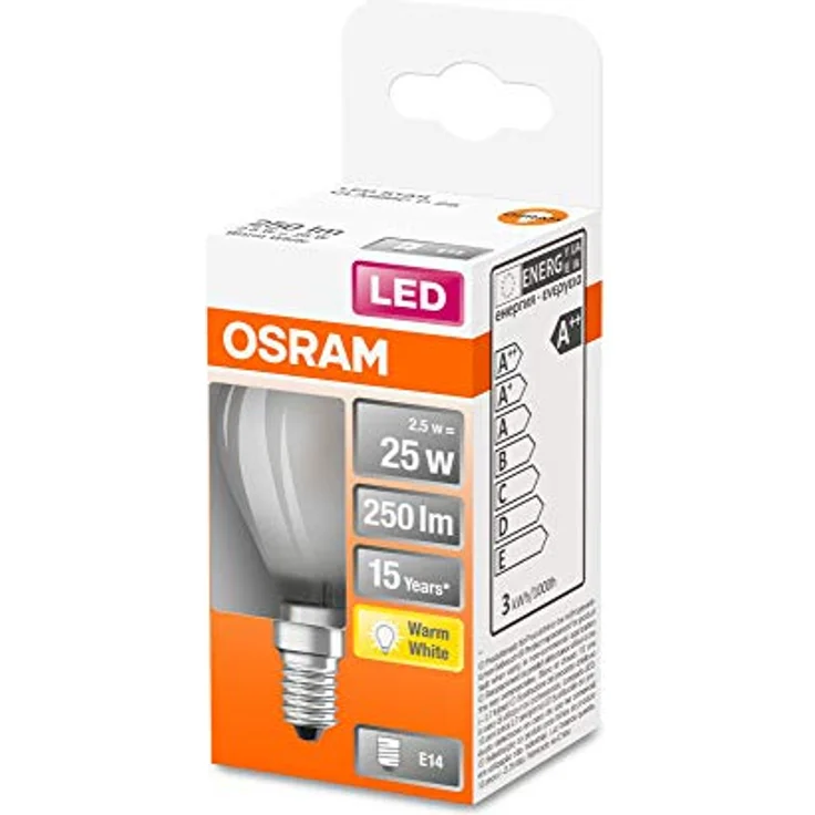 Osram LED-Leuchtmittel E14 Tropfenform, 2,5 W, 250 lm, 2.700 K, smokey, 7,7 x 4,5 cm – Bild 3