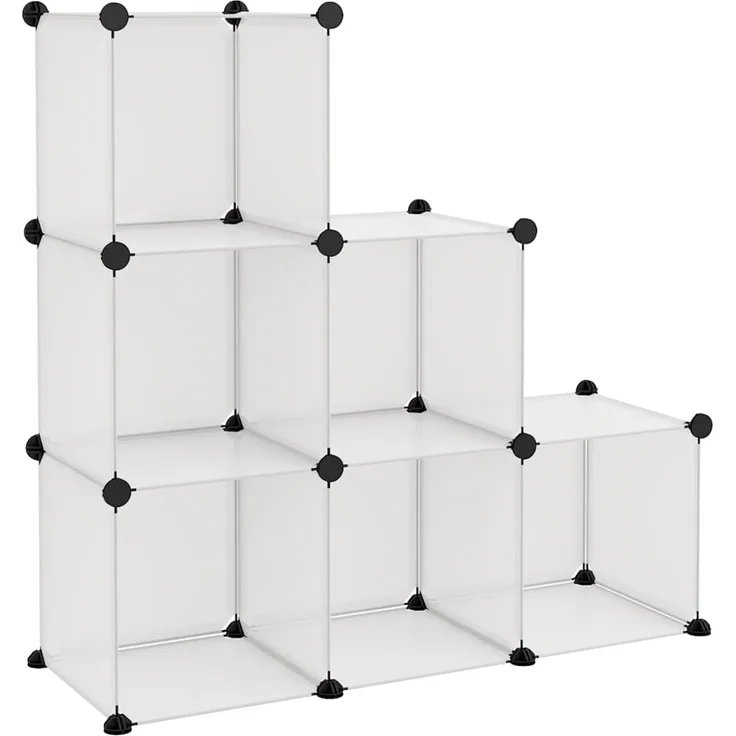 vidaXL Regalsystem mit 6 Würfeln Transparent PP 340552