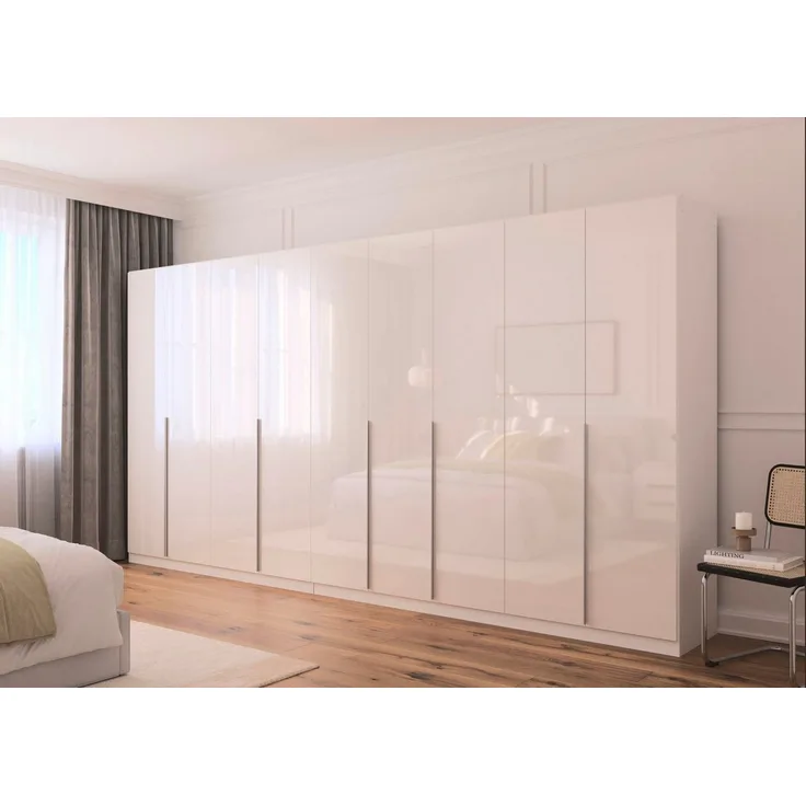OTTO home Drehtürenschrank Kleiderschrank Schrank Garderobe AGORDO TOPSELLER Schlafzimmer (in zwei Griff-Farben, Breiten 91-405 cm, Dekor- oder Hochglanzfront) durchdachte Innenausstattung, in 8 Breiten und 2 Höhen MADE IN GERMANY