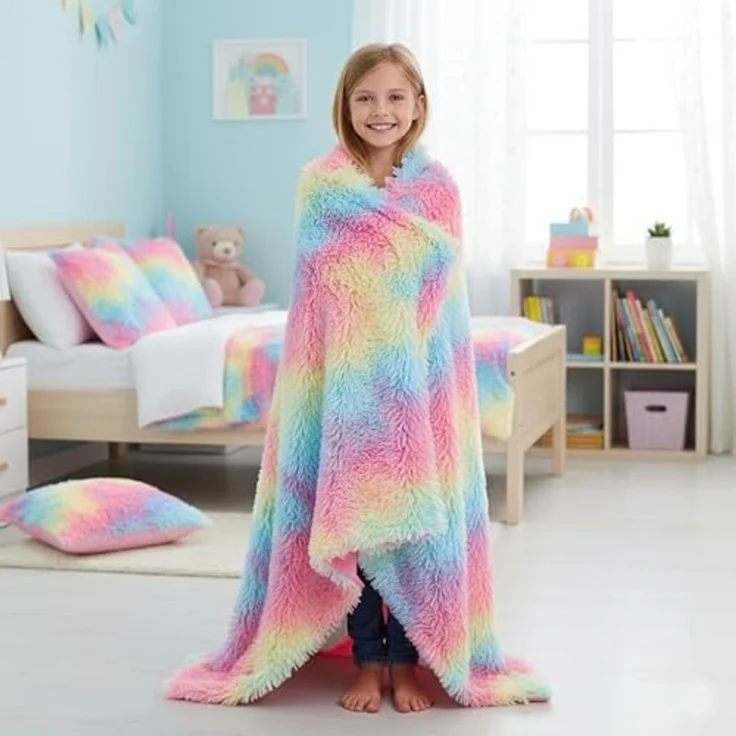 KANGURU Regenbogen-Karo / Teppich 130 x 170 cm – Bild 2