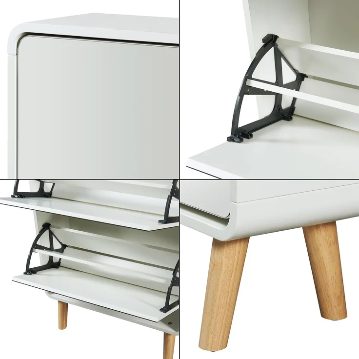 Schuhkipper Aure 134x63x24 cm Weiß [en. casa] – Bild 7