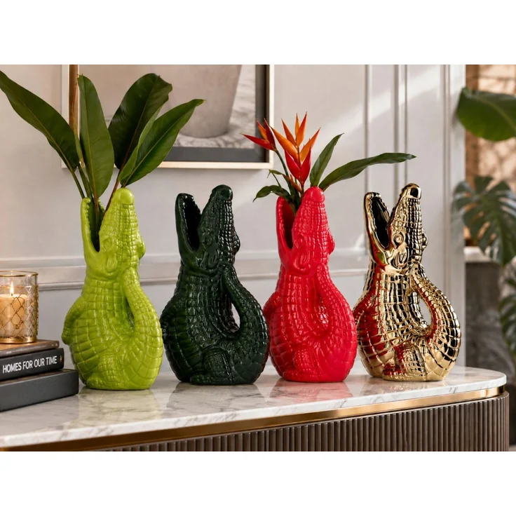 Gift Company Croco Vase hellgrün – Bild 2