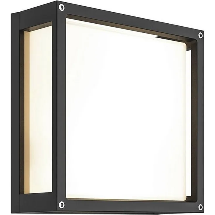Lucande Außen-Wandleuchte Aurelien, Metall, Schwarz IP54, 2 x 15 W LED