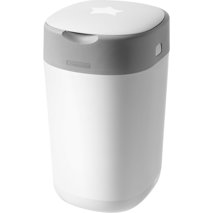 Tommee Tippee Windeleimer Twist & Click Sangenic Tec, Geruchsdichtes Windelentsorgungssystem, Inklusive 1x Nachfüllkassette, Weiß