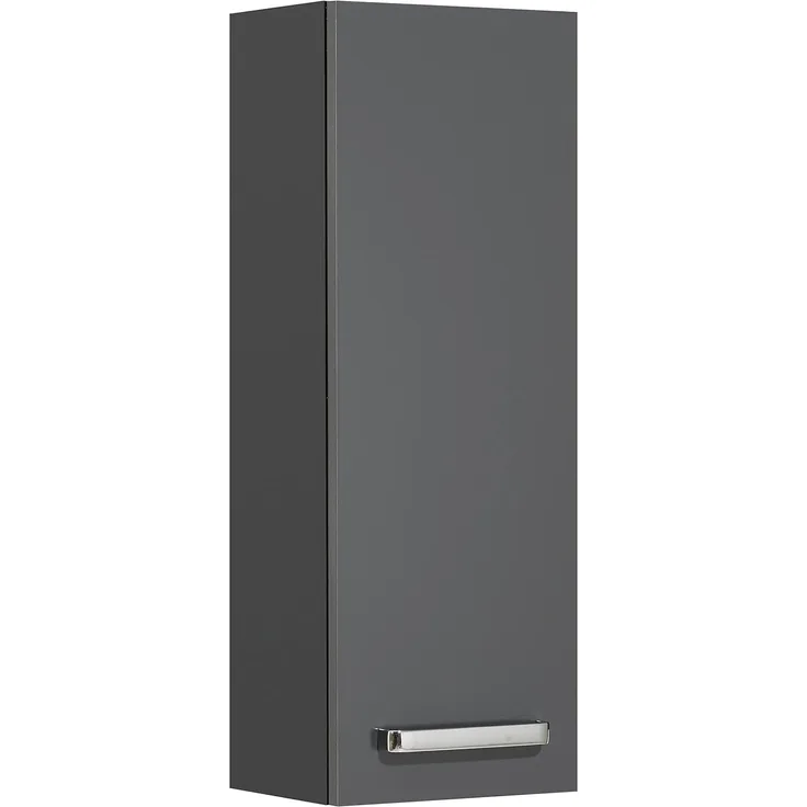 Pelipal Badezimmer Hängeschrank; 311 in Grau-Anthrazit, Glanz, 25 cm breit | Bad Wandschrank; mit 1 Tür und 2 Glas-Einlegeböden
