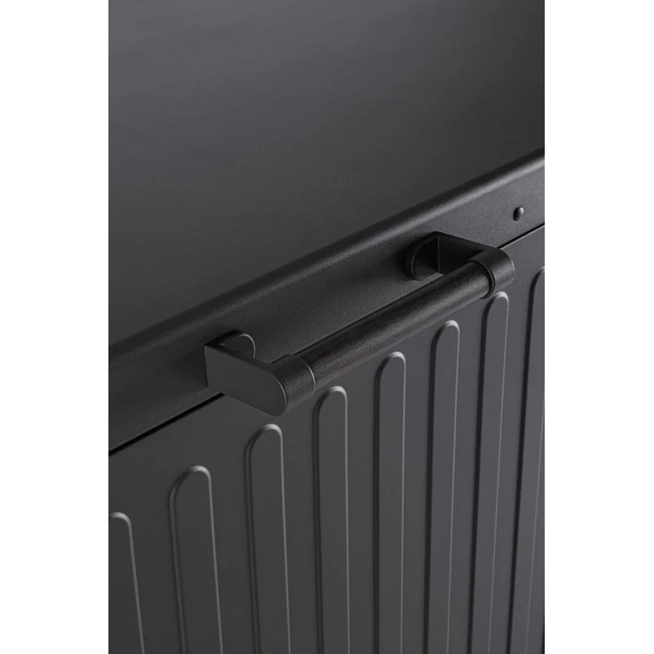 Gartentruhe Necon - Aluminium Anthrazit, mit Gaskolben und Rollen, Größe S – Bild 5
