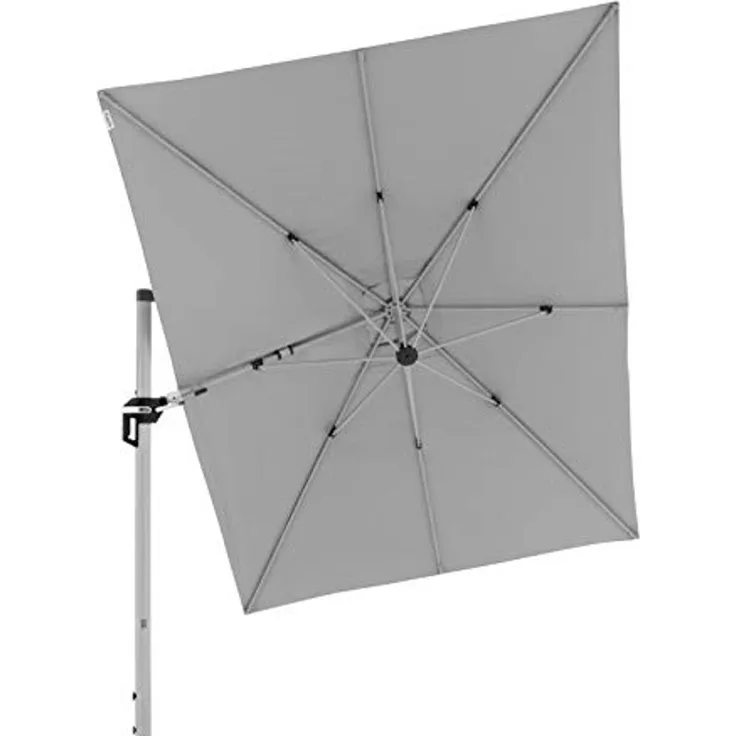 Doppler Sonnenschirm / Ampelschirm "Active II Pendelschirm 350 x 260" (hellgrau, 350 x 260 cm)