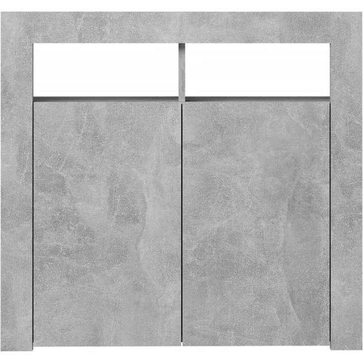 vidaXL Sideboard mit LED-Leuchten Betongrau 80x35x75 cm 804332 – Bild 2