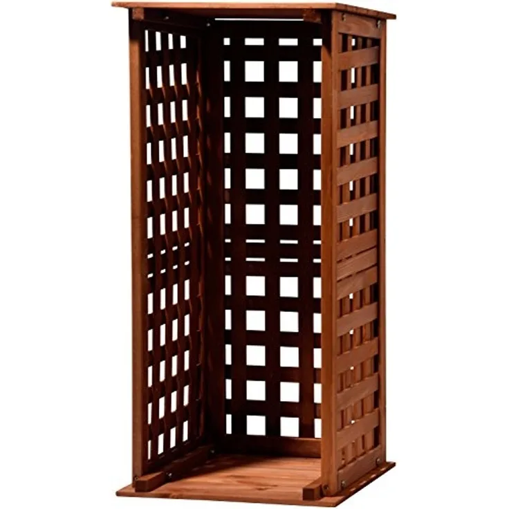 dobar® 29097FSC Kaminholzregal Kompakt | Brennholzregal Massivholz | Kleiner Kaminholzunterstand 0,08 m³ | Feuerholzregal für den Innenbereich | 39 x 39 x 85 cm | Braun