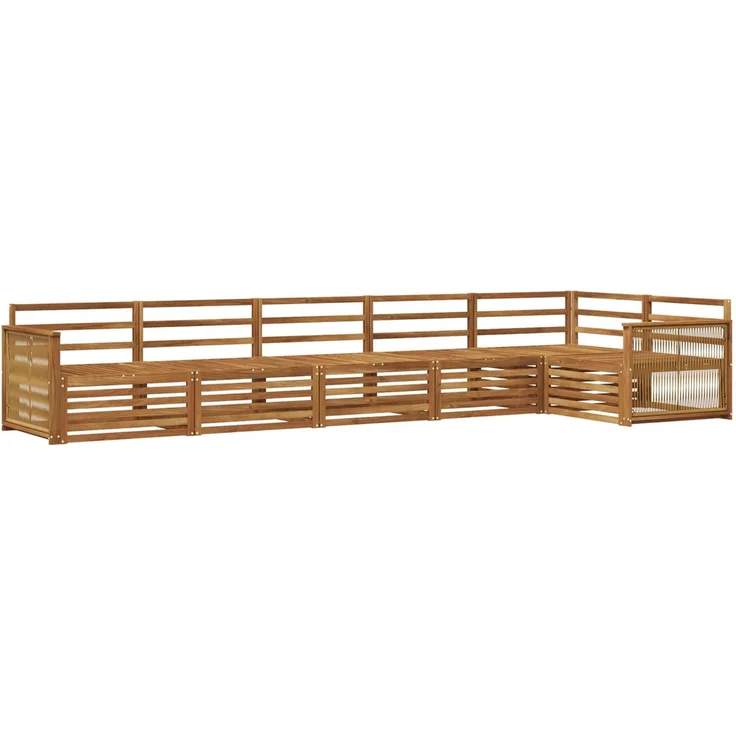 vidaXL Outdoor-Sofagarnitur 6 stk. 6-Sitzer Natur Massivholz Akazie 3383417 – Bild 2